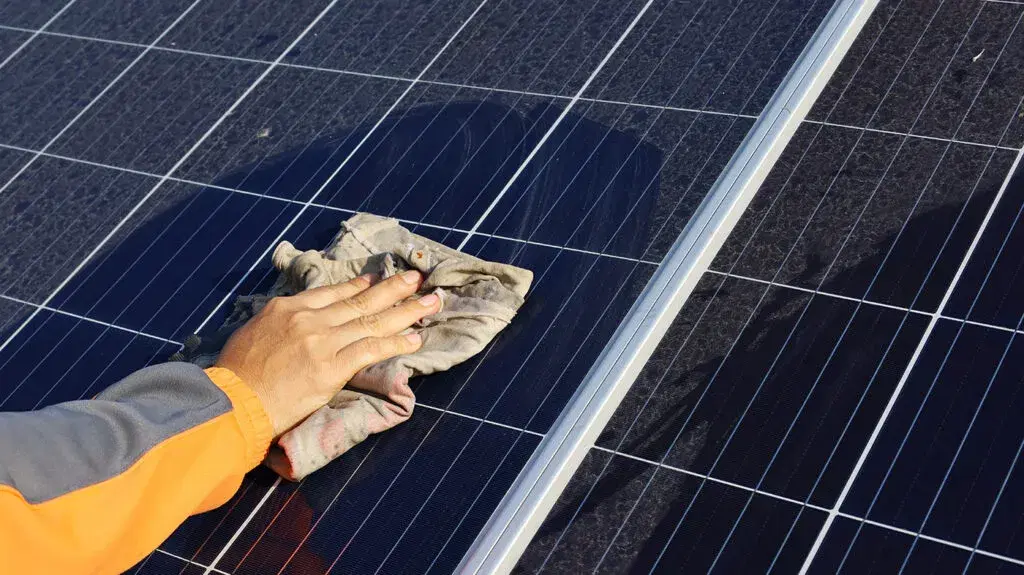 Solar panel cleaning